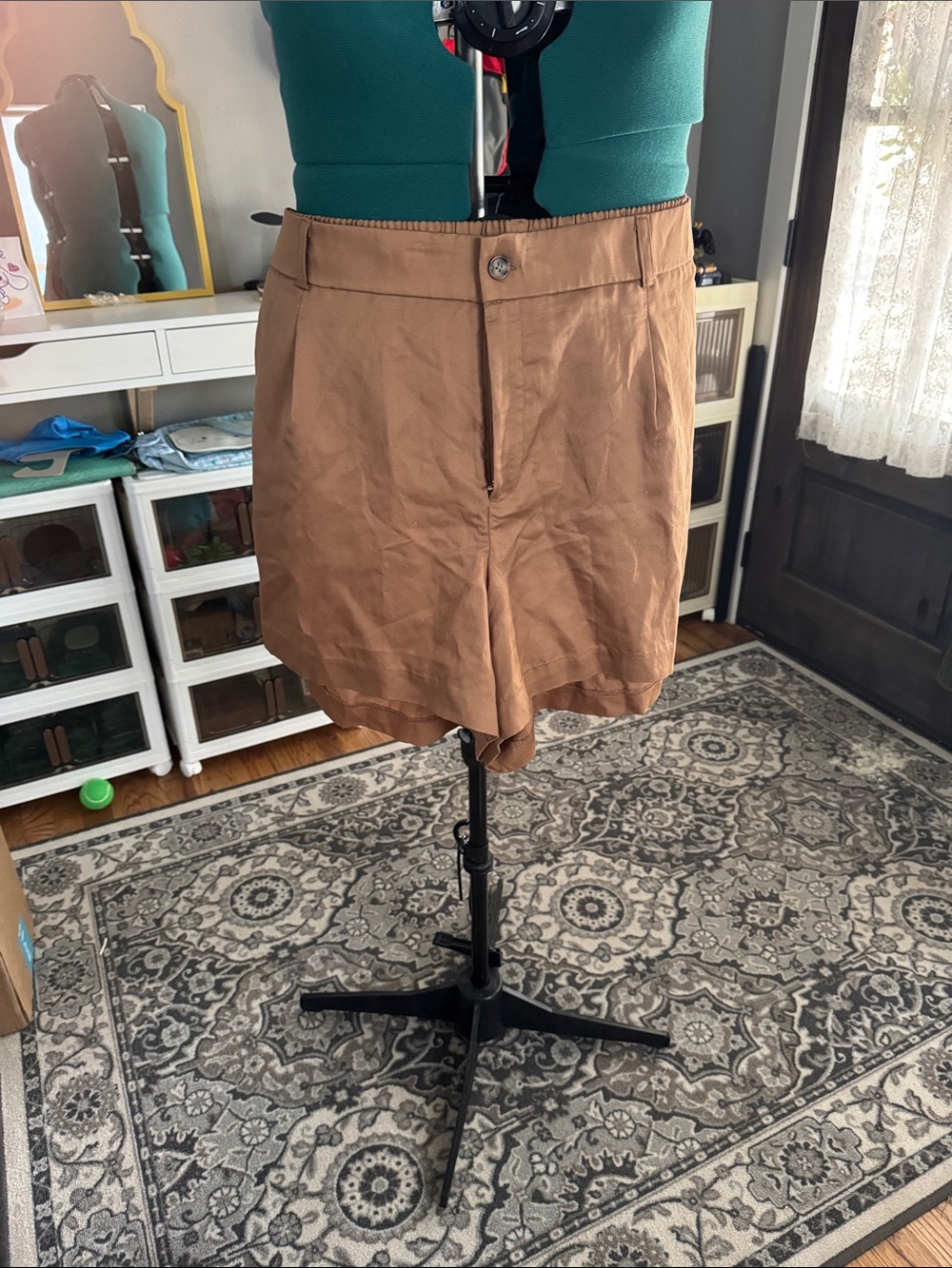 torrid Tan High-Rise Bermuda Shorts